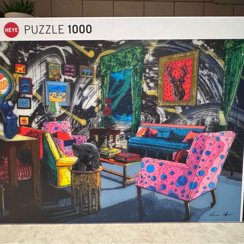 Heye 1000-Piece Art Puzzle - Room with Deer
